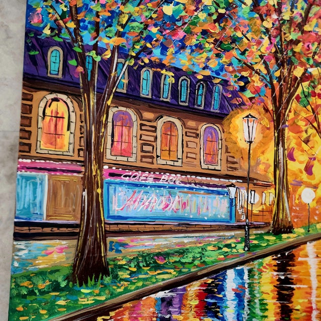 Impressionist Original Oil on Canvas Painting #3 For Sale - Image 4 of 9