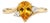 Citrine Engagement Ring | Wedding Promise Ring | Asymmetric Bypass Ring Us 7 For Sale