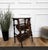 Mid-Century Italian Carved Walnut Wood and Leather Folding Three-Step Library Ladder, 1950s For Sale - Image 3 of 8