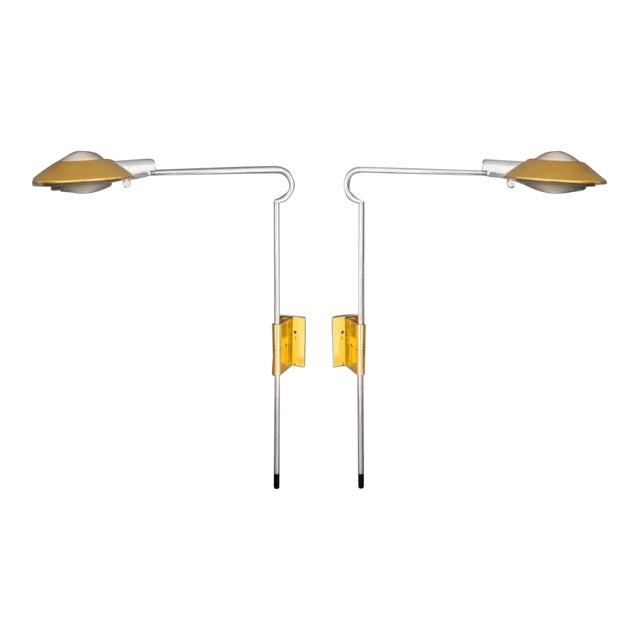Pair 0f Cedric Hartman Retractable Sconces For Sale