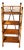 Antique Victorian Burnt Bamboo Four Tier Etagere Bookshelf For Sale