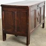 Modern French 19th Century Solid Oak Coffer For Sale - Image 3 of 13