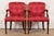 A gorgeous pair of English Regency or Louis XVI style armchairs or dining captain chairs By Baker Furniture USA, Circa...