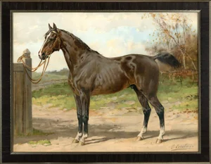 Hunter by Eerelman Framed in Italian Wood Vener Moulding