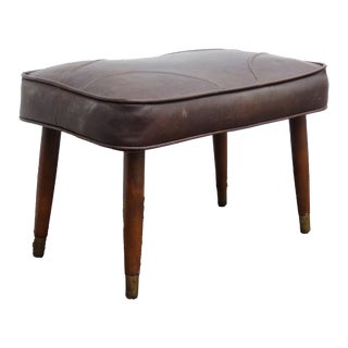 Mid Century Modern Small Ottoman Foot Stool For Sale