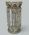 Art Nouveau Antique Crystal Glass Bohemian Enamel Pair Overlaid Lusters Candlesticks 19thCt For Sale - Image 3 of 10