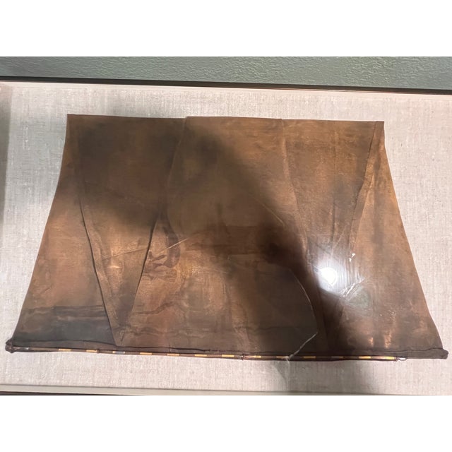 Wood Mid 20th Century Nance O'Banion Signed Studio Fiber Art Shadowbox Framed Woven Mesh Sculpture For Sale - Image 7 of 9