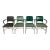 Vintage Industrial Aluminum Arm Chairs - a Set of 4 For Sale