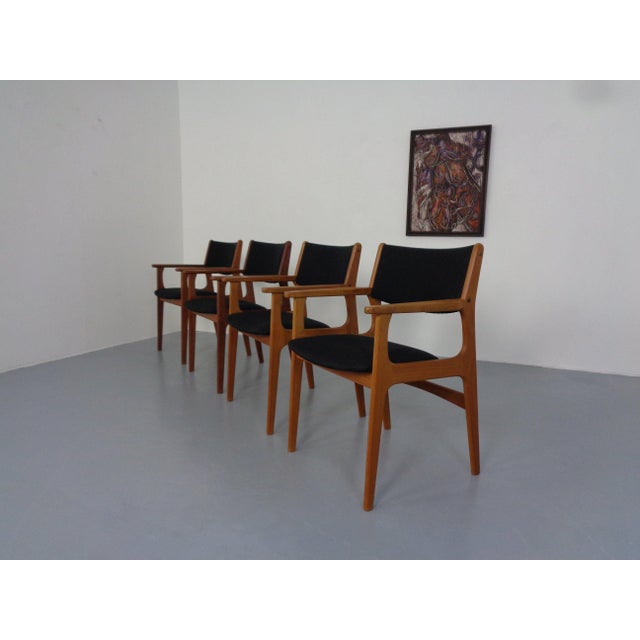 Mid-Century Modern Mid-Century Danish Armchairs in Teak from Erik Buch, 1960s, Set of 4 For Sale - Image 3 of 14