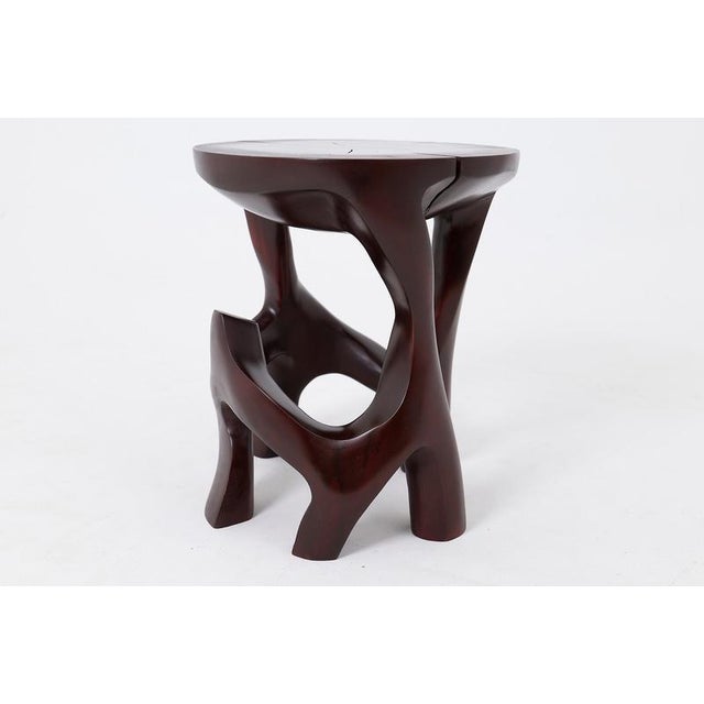 Wooden Sculptural Side Table by Logniture For Sale - Image 10 of 14