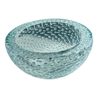 Seguso Murano Large Bowl With Air Bubbles Italy 1960s For Sale