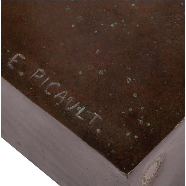 19th Century Huge Antique French Bronze Roman Soldier Sculpture by Picault For Sale - Image 5 of 6