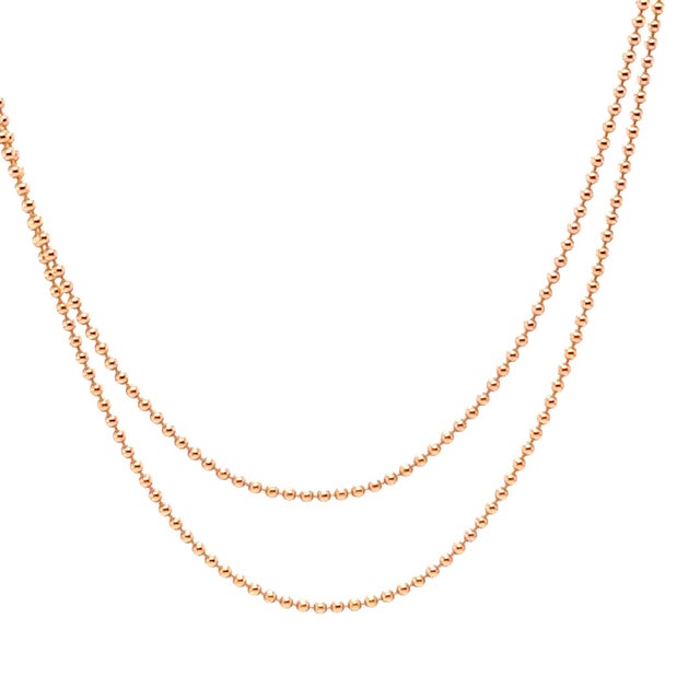 Contemporary Tiffany & Co. 18ct Rose Gold Small Bead Pendant Necklace 2.5g For Sale - Image 3 of 9