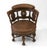 19th Century Carved Oak and Leather Burgermeister Chair For Sale - Image 9 of 14