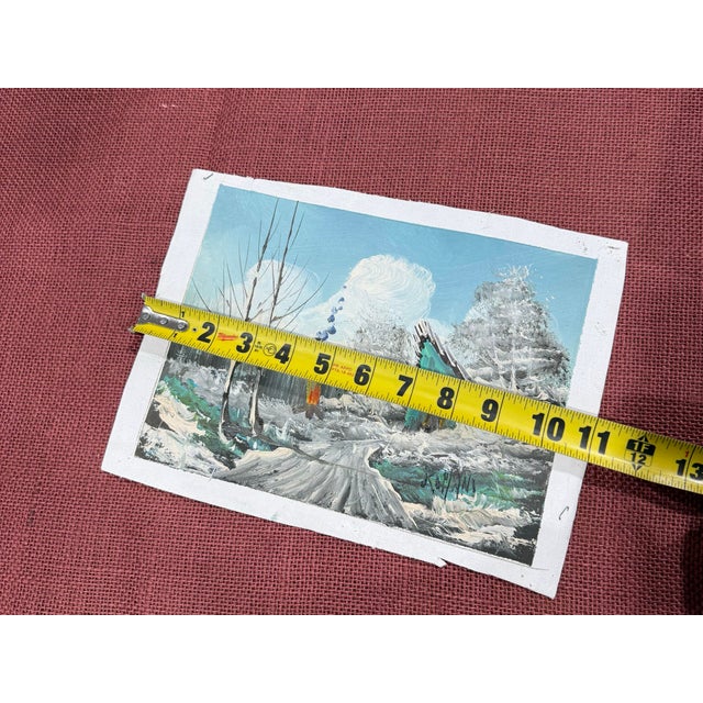 Art Deco Oil Painting 1950s Loose Signed From Italy Signed by Artist For Sale - Image 3 of 4