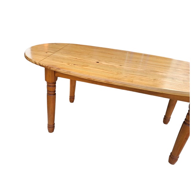 1970s Oval Pine Extendable Dining Table, 1970s For Sale - Image 5 of 18