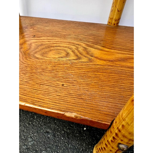 English Burnt Bamboo Bookshelf Etagere For Sale - Image 3 of 12