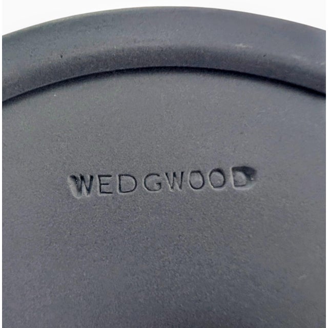 Blue Vintage 1967 Wedgwood Blue Jasperware Grapevine Compote For Sale - Image 8 of 9