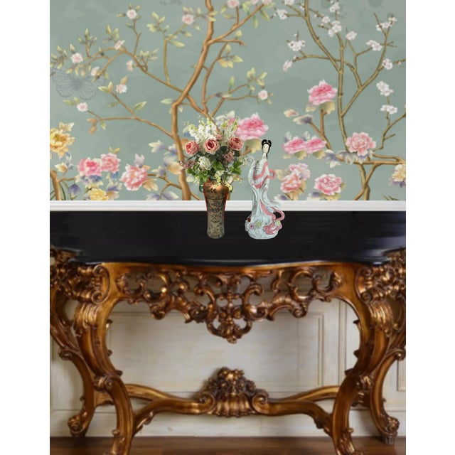 ASian Porcelain Vase and Deity Sculpture - A Set For Sale - Image 12 of 18