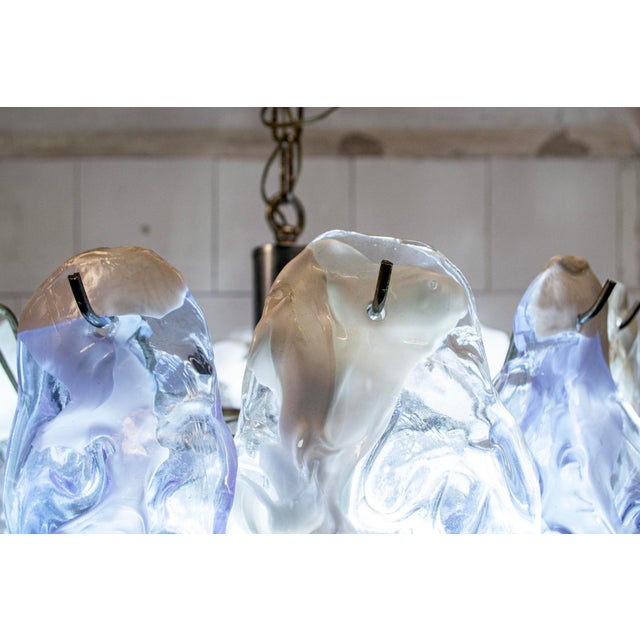 AVMazzega Italian Murano Glass Pendant Lamp from Mazzega, 1970s For Sale - Image 4 of 8