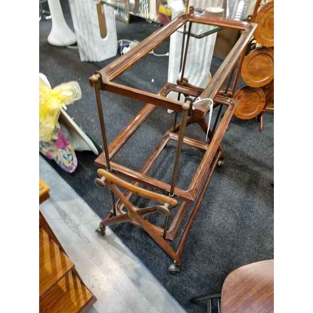 1950s Vintage Wooden Bar Cart For Sale - Image 5 of 6