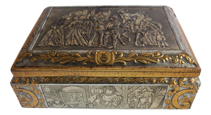 Vintage Rustic Bisquit Tin by E. Otto Scmidt, 1979
