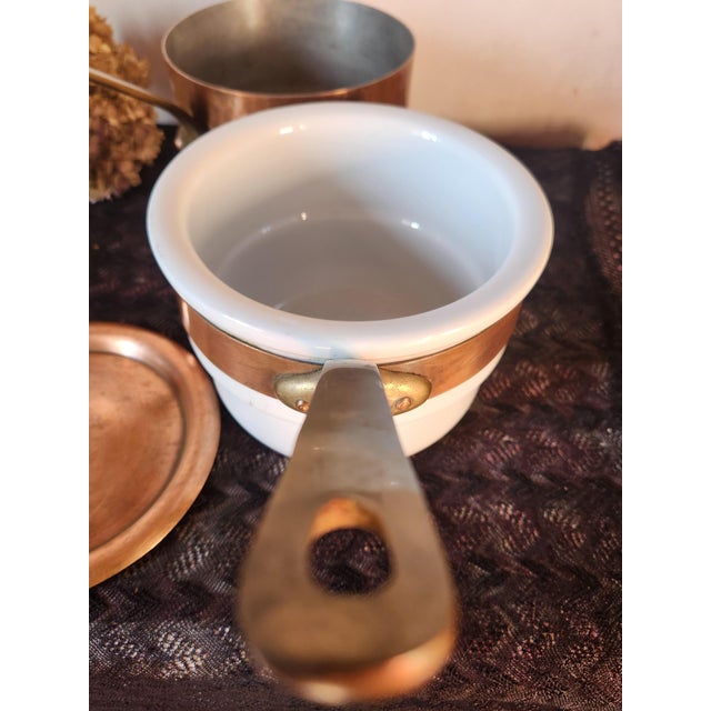 Copper Vintage French Copper Double Boiler from Apilco, 1960s For Sale - Image 8 of 18