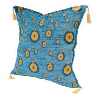 1990s Starry Night Glory Chenille Decorative Turkish Pillow For Sale