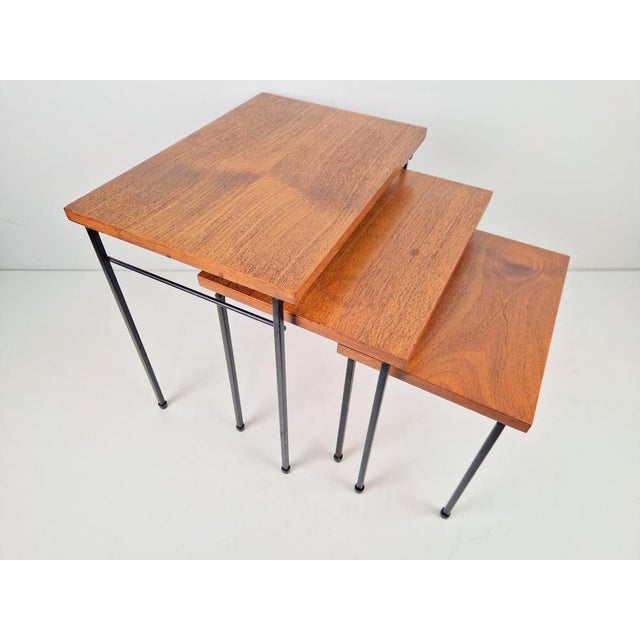Vintage Teak Nesting Tables by Cees Braakman for Pastoe, 1960s, Set of 3 For Sale - Image 6 of 12