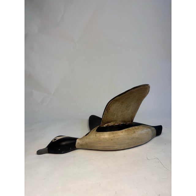 Vintage Hand Carved Wood and Canvas Duck Decoy For Sale In Chicago - Image 6 of 10