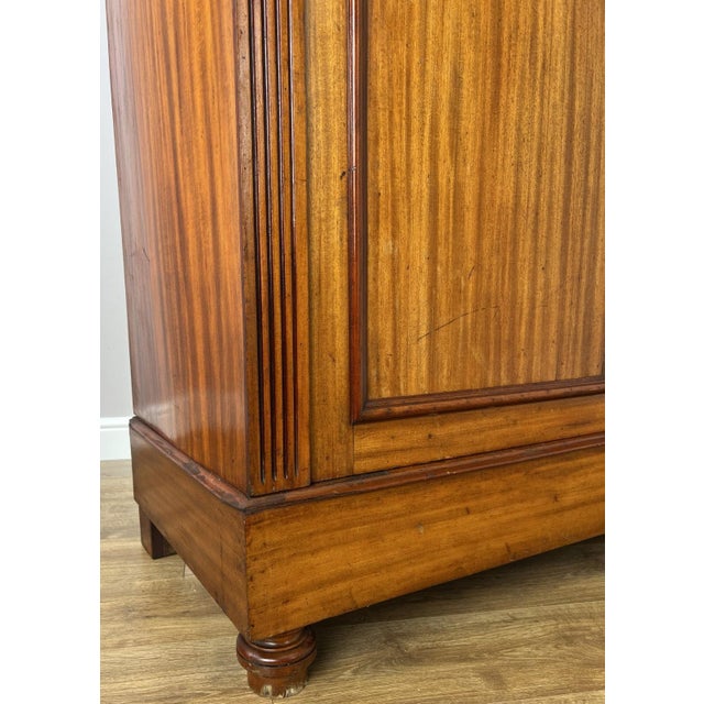 Gold Antique French Carved Mahogany 2-Door Armoire For Sale - Image 8 of 18