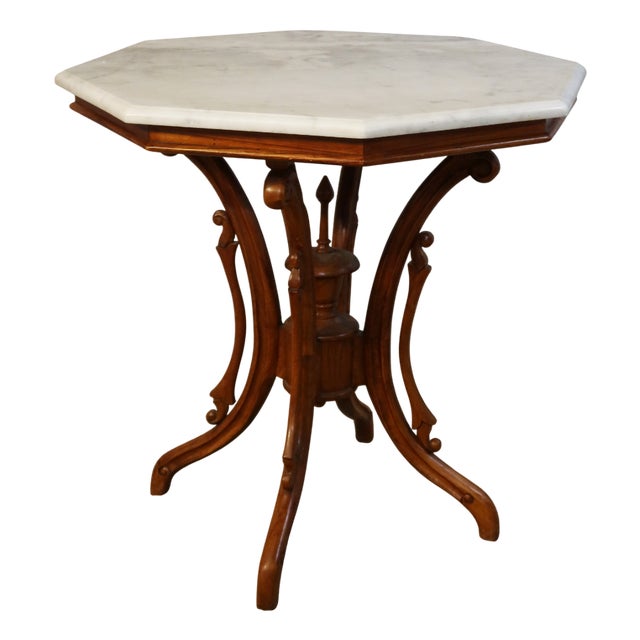 Walnut Side Table, 1970s For Sale