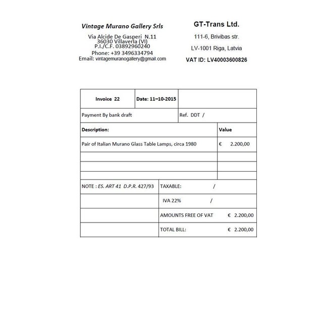 1980s Pair of Italian Murano Glass Table Lamps, circa 1980 For Sale - Image 5 of 6