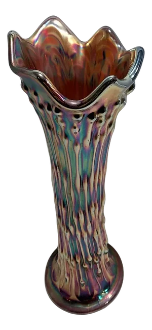 Antique Jarrón Vase from Carnival Glass