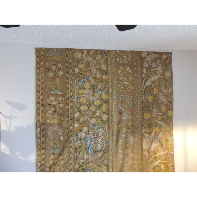 Large 18th Century Antique Venetian Embroidered Textile Panels - Set of 2 For Sale In Tampa - Image 6 of 9