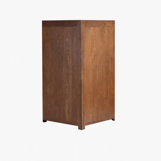 Brown Mission Oak Corner Bookcase / Cabinet - Walnut For Sale - Image 8 of 8