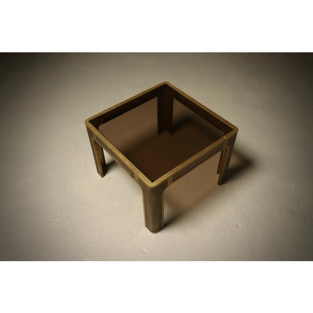 Brutalist Cast Bronze Side Table by Peter Van Heeck, 1970s For Sale - Image 6 of 9