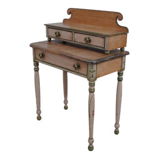 Antique American Paint Decorated Dressing Table Vanity For Sale