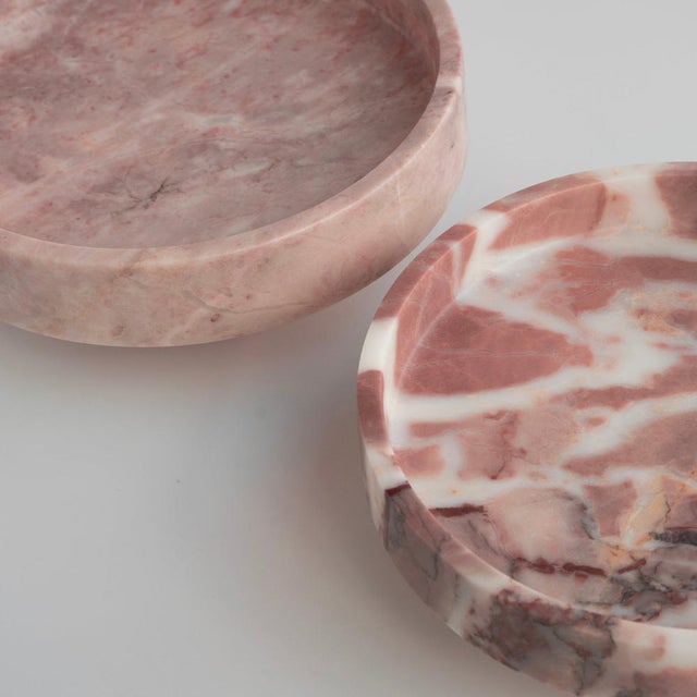 Cyclo Pink Marble Bowl from Kiwano Concept For Sale - Image 4 of 6