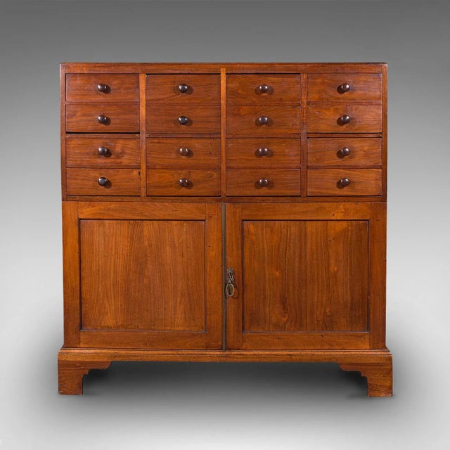 Victorian 1850s Antique Victorian English Walnut Butler's Cabinet For Sale - Image 3 of 13