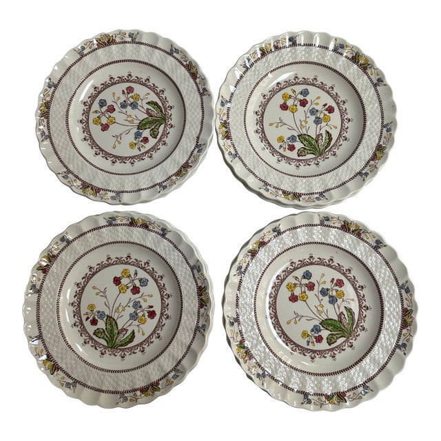 Vintage England Copeland Spode Cowslip Salad Plates Set of 11 Produced Between 1934 and 1969 For Sale