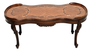 Antique French Inlaid Coffee Table, 1930s