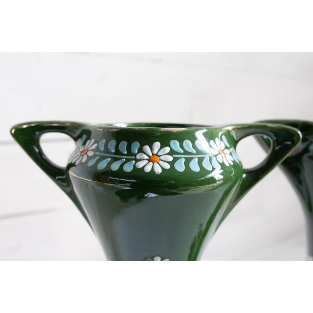 Ceramic Art Nouveau Ceramic Vases, 1890s, Set of 2 For Sale - Image 7 of 14