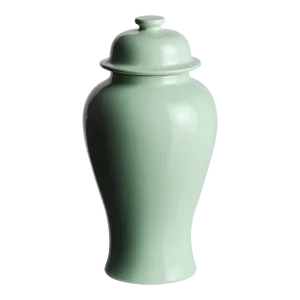 Koa Lidded Mini Ginger Jar Large, Soft Green