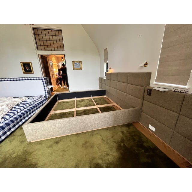 Jean-Michel Frank Custom King Bed by Ad100 Designer Andre Mellone of Studio Mellone For Sale - Image 4 of 5
