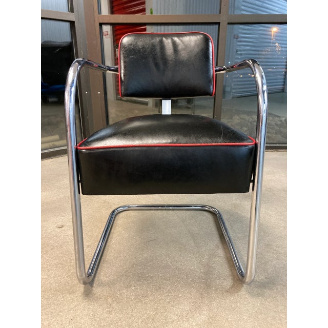 American Art Deco Chrome Cantilever Chair From Royal Metal Circa 1930s For Sale - Image 10 of 13