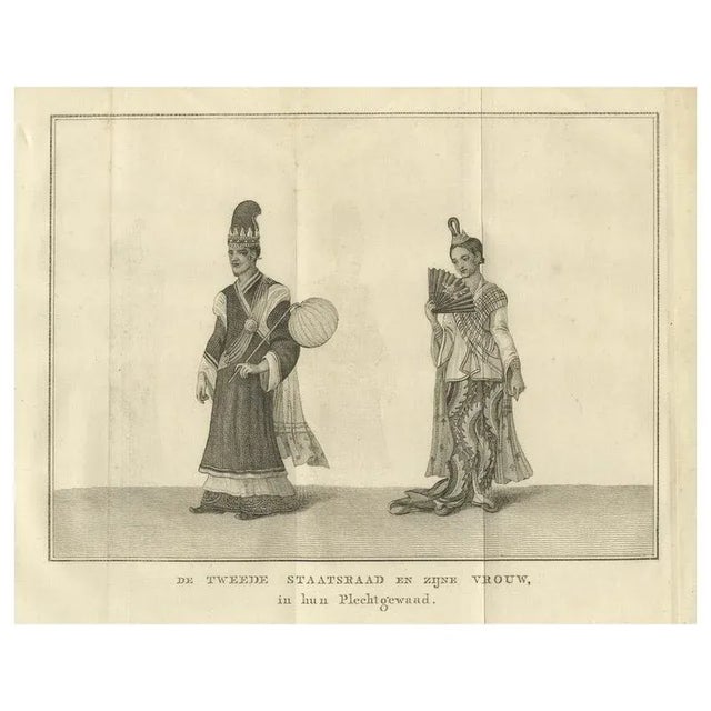 Burmese Minister and Wife in Ceremonial Dress, 1800, Paper For Sale - Image 10 of 10