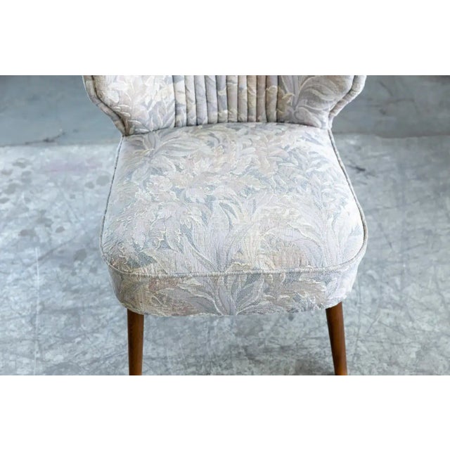 1950s Danish Pair of Midcentury Slipper or Cocktail Lounge Chairs, 1950's For Sale - Image 5 of 9