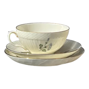 1950s Royal Copenhagen Teacup and 2 Saucers