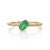 Bezel Set Emerald & Diamond East-West Ring in 14k Yellow Gold Size 5 For Sale - Image 4 of 14